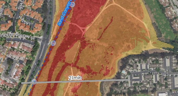 Sand Canyon Inundation Map